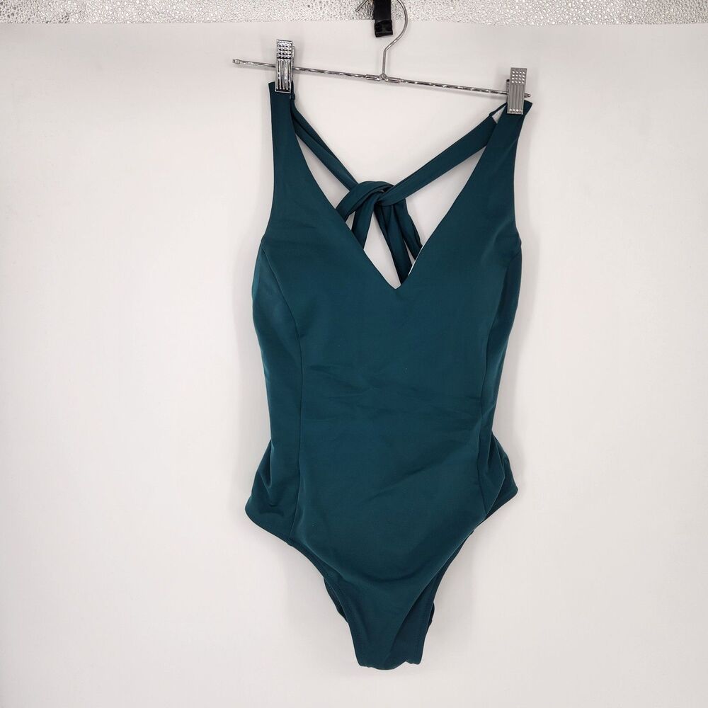 Boden US6 Pacific Green Strap Detail Swimsuit NWT